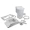 13.75" White Wide Mouth Thru Wall Skimmer with Brace & Face Plate